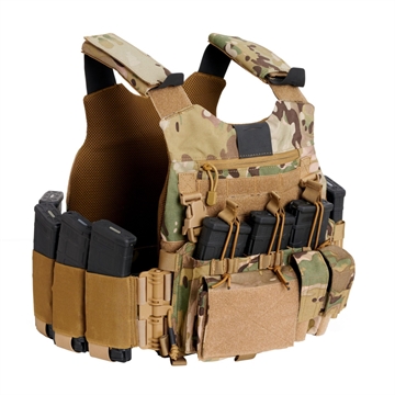 Picture of GUARD DOG BODY ARMOR TRACKR PRO PLATE CARRIER W/ FRONT PLACARD MULTICAM ADJUSTABLE TRAKR-MC-PRO