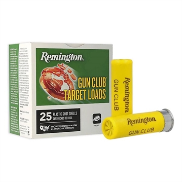 Picture of Remington Gun Club, Target Loads, 12 Gauge, 2.75", 3 Dram, #8, 1 1/8 oz, Shotshell, 25 Round Box 20234 20239