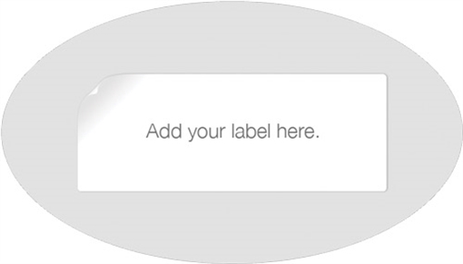 Picture of GSS BLANK PLASTIC OVAL TAGSFOR DISPLAYING GUN INFO 50-PACK! OVLCRDPLA