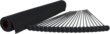 Picture of Gun Storage Solutions Rifle Rod 20 pack starter kit includes 20 rods and fabric size 15" x 30" RR20SK