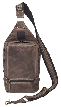 Picture of Gun Tote'n Mamas/Kingport Sling Backpack Brown Leather Includes Standard Holster GTMCZY108