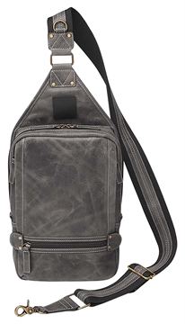 Picture of Gun Tote'n Mamas/Kingport Sling Backpack Gray Leather Includes Standard Holster GTMCZY108GREY