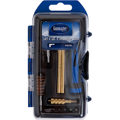 Picture of DAC GunMaster Cleaning Kit 44 Cal & 45 Cal Pistol/14 Pieces Black/Blue GM45P