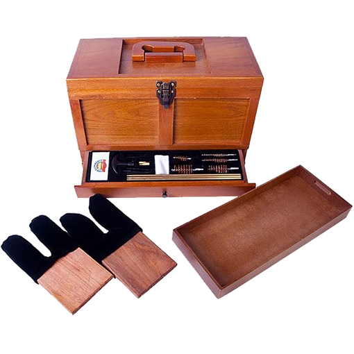 Picture of Gunmaster Gunmaster Universal Cleaning Kit Wooden Toolbox 17 pc. TBX736-1