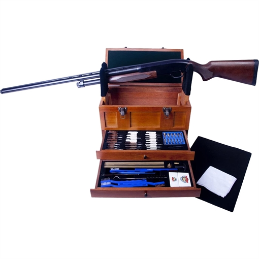 Picture of Gunmaster Gunmaster Universal Cleaning Kit Wooden Toolbox 63 pc. TBX 96-W