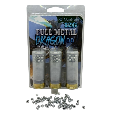 Picture of GunNutts Full Metal Dragon BB With Dragon's Breath Shotshell Ammunition 12ga 2-3/4" BB  3/ct GN-12 GA DRAGON'S BREATH BB SHOT