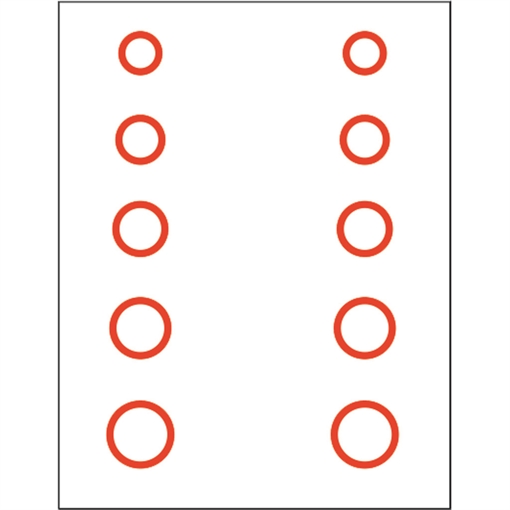 Picture of Gunstar Mini Circles Target Reticle Set Orange UPN1402712