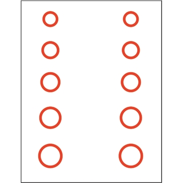 Picture of Gunstar Mini Circles Target Reticle Set Orange UPN1402712
