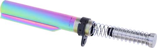 Picture of GUNTEC AR15 BUFFER TUBE WITH BUFFER & SPRING RAINBOW PVD! MILTUBESETMRPVD