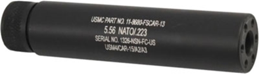 Picture of GUNTEC AR15 FAKE SUPPRESSOR 5.5" 1/2X28 THREADS BLACK 5.5FAKE-AR