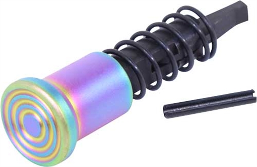 Picture of GUNTEC AR15 FORWARD ASSIST ASSEMBLY RAINBOW PVD COATED GTFAMRPVD