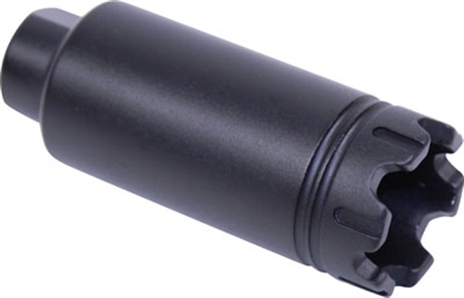 Picture of GUNTEC AR15 SLIM FLASH CAN TRIDENT W/ GLASS BREAKER BLACK CONE-FH-S-C