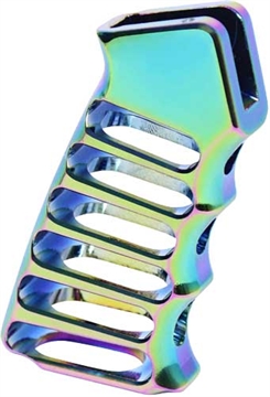 Picture of GUNTEC ULT LIGHT SKELETONIZED PISTOL GRIP RAINBOW PVD COATED ULSPGRPVD