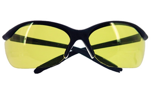 Picture of Howard Leight Uvex Vapor II Shooting Glasses Adult Amber Lens Anti-Fog Polycarbonate Black Frame R01536