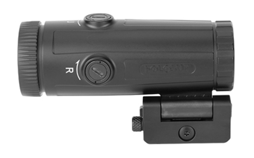 Picture of Holosun Technologies , Magnifier, 6X Power, 28mm Objective, 1/3 Co-Witness Riser, Quick Detach Picatinny Mount, Switch To Side, Anodized Finish, Black HM6X