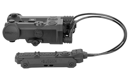Picture of Holosun Technologies IRIS 4, Quad Function, Rifle Illuminator & Laser/Infrared System with White Light, Red Vis/IR Laser, 45mW IR Illuminator, 1,000 Lumen White Light, Fits Picatinny, Remote Triple Activated Button, Anodized Finish, Black IRIS-RD4
