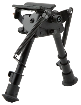 Picture of Harris Bipods BRMS Swivel BR Swivel Stud, 6-9", Black Steel/Aluminum, Notched Legs, Rubber Feet BRMS S-BRM