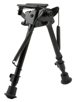Picture of Harris Bipods LMS Swivel L Swivel Stud, 9-13", Black Steel/Aluminum, Notched Legs, Rubber Feet LMS S-LM
