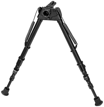 Picture of Harris Bipods S-25CM-LOK Swivel 25C M-LOK, 13.5-27", Black Steel/Aluminum, Rubber Feet S25CMLOK
