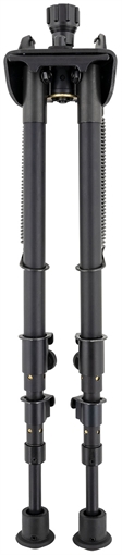 Picture of Harris Bipods S-25CP Swivel 25C Picatinny, 13.50-27", Black Steel/Aluminum, Rubber Feet S25CP