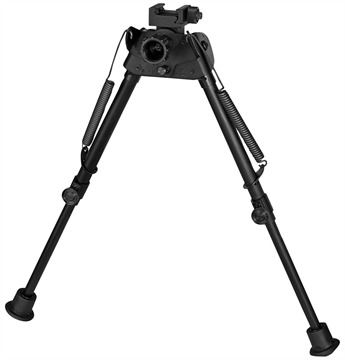 Picture of Harris Bipods S-L2P Swivel L Picatinny, 9-13", Black Steel/Aluminum, Self-Leveling Legs, Rubber Feet SL2P