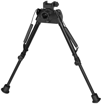 Picture of Harris Bipods S-LP Swivel L Picatinny, 9-13", Black Steel/Aluminum, Rubber Feet SLP