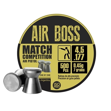 Picture of Hatsan Apolo Air Boss Match Competition Air Pistol Pellets .177/4.49mm/4.52mm Cal 7 gr 500/ct E30303