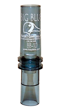 Picture of Haydel's Game Calls "Big Blue" Open Call Double Reed Bluewing Teal Sounds Attracts Ducks Clear Acrylic BB10