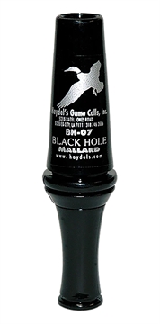 Picture of Haydel's Game Calls Black Hole Open Call Double Reed Mallard Sounds Attracts Ducks Black Polycarbonate BH07
