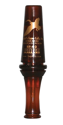 Picture of Haydel's Game Calls RF03 Dirty Rice Open Call Double Reed Mallard Sounds Attracts Ducks Brown Plastic RF03 RF-03