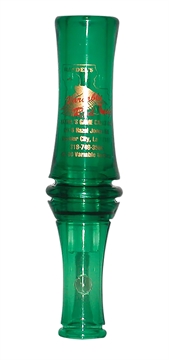 Picture of Haydel's Game Calls "Redleg" Mallard Variable Tone Open Call Double Reed Mallard Sounds Attracts Ducks Green Plastic VR00