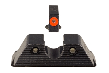Picture of Trijicon HD XR Night Sight Set Green Tritium/Orange Outline Front, Green Tritium Rear, Black Frame, Fits Glock/48/43/43X/43E Excludes MOS 600846
