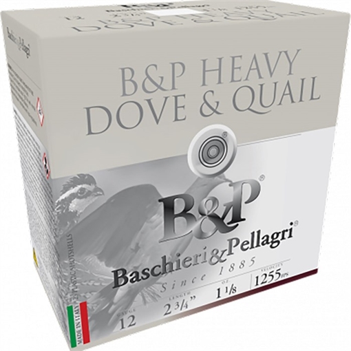 Picture of Baschieri & Pellagri Cartridge HEAVY DOVE & QUAIL STEEL 12GA 2-3/4'' 1OZ #7 SHOT 250/CASE 12B1DS7