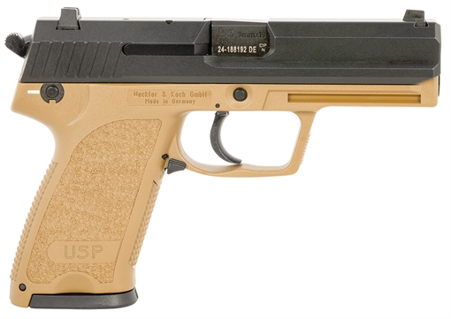 Picture of HK USP9 TAC 9MM 2-10R FDE V1 81000355