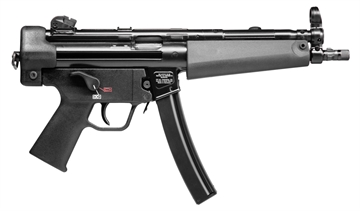 Picture of Heckler & Koch SP5, Pistol, Semi-automatic, 9MM, 8.9" Barrel, Threaded Barrel, Steel Receiver, Matte Finish, Black, Polymer Pistol Grip, Iron Sights, Ambidextrous Safety, 30 Rounds, 2 Magazines, Ambidextrous 81000477