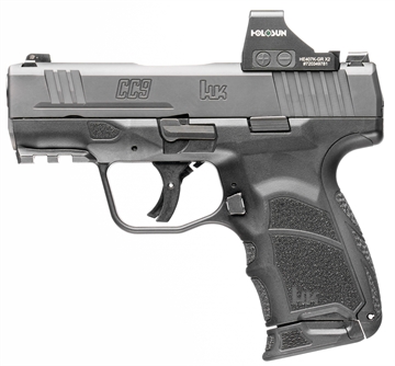 Picture of HK CC9 9mm Luger 10+1 3.32" Black Polygonal Rifled Barrel, Optic Ready RMSc/407k Footprint/Serrated Steel Slide, Polymer Frame w/Picatinny Rail, Black Interchangeable Backstrap Grip 81001132