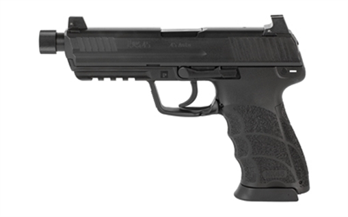 Picture of Heckler & Koch HK45 Tactical, Semi-automatic, V7 LEM-DAO, Full Size, 45 ACP, 5.2" Threaded Barrel, Matte Finish, Black, Manual Safety, Front Night Sight, 10 Rounds, 2 Magazines 81001118