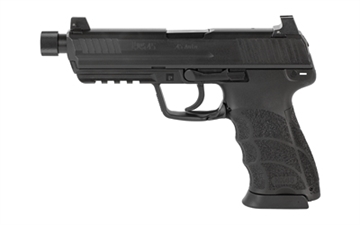Picture of Heckler & Koch HK45 Tactical, Semi-automatic, V7 LEM-DAO, Full Size, 45 ACP, 5.2" Threaded Barrel, Matte Finish, Black, Manual Safety, Front Night Sight, 10 Rounds, 2 Magazines 81001118