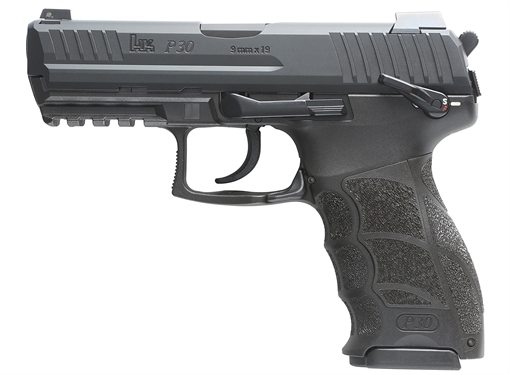 Picture of Heckler & Koch P30 S, Semi-automatic, V3 DA/SA, Full Size, 9MM, 3.85" Barrel, Manual Safety, Matte Finish, Black, Front Night Sight, 2 Magazines, 10 Rounds 81001104