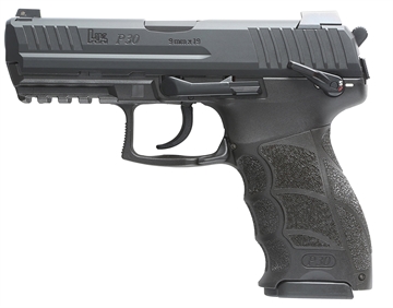Picture of HECKLER AND KOCH P30 S V3 DA/SA 9MM 3.85IN BARREL 2-15RD AMBI SAFETY REAR DECOCKING BUTTON 81001103