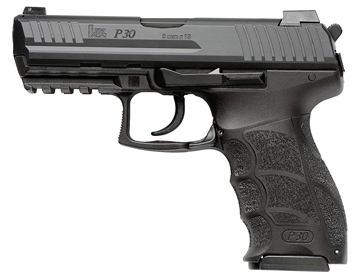 Picture of HECKLER AND KOCH P30 V3 DA/SA 9MM 3.85IN BARREL 2-15RD REAR DECOCKING BUTTON 81001087