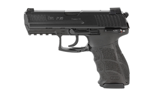 Picture of Heckler & Koch P30 S, Semi-automatic, V3 DA/SA, Full Size, 9MM, 3.85" Barrel, Manual Safety, Matte Finish, Black, Front Night Sight, 2 Magazines, (1)-20 Rounds and (1)-17 Rounds 81001102