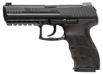 Picture of Heckler & Koch P30L, Semi-automatic, V1 LEM-DAO, Full Size, 9MM, 4.45" Barrel, Matte Finish, Black, Front Night Sight, 2 Magazines, 10 Rounds 81001091
