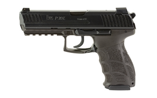 Picture of Heckler & Koch P30L, Semi-automatic, V3 DA/SA, Full Size, 9MM, 4.45" Barrel, Matte Finish, Black, Front Night Sight, 2 Magazines (1)-20 Rounds and (1)-17 Rounds 81001092