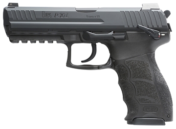 Picture of Heckler & Koch P30L S, Semi-automatic, V3 DA/SA, Full Size, 9MM, 4.45" Barrel, Matte Finish, Black, Manual Safety, Front Night Sight, 2 Magazines, 10 Rounds 81001099