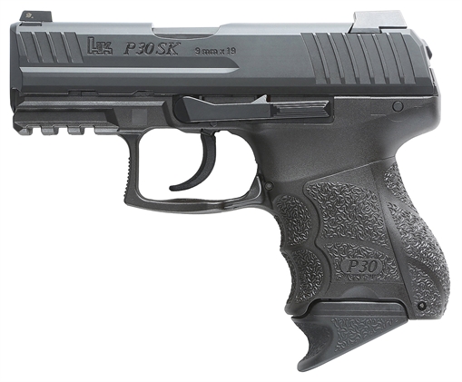 Picture of HK P30SK V1 LEM Sub-Compact Frame 9mm Luger 10+1 3.27" Black Steel Barre, Black Cerakote Steel Slide, Polymer Frame w/Picatinny Rail, Black Interchangeable Backstrap Grip, Ambidextrous 81001106