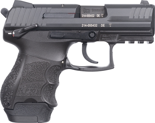 Picture of H&K P30SKS Subcompact Handgun 9mm Luger 15rd(1)&12rd(1) Magazines 3.27" Barrel DA/SA V3 Rear Decocking Button Ambi Safety 81000825