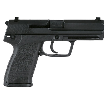 Picture of Heckler & Koch USP, V1, Double Action/ Single Action, Semi-automatic, Polymer Frame Pistol, Full Size, 9MM, 4.25" Barrel, Matte Finish, Black, 3 Dot Sights, Safety/Decocker, 15 Rounds, 2 Magazines 81000307