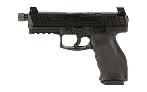 Picture of Heckler & Koch VP9 Tactical, Semi-automatic, Striker Fired, Fullsize, 9MM, 4.7" Threaded Barrel, 13.5x1 LH Thread Pitch, Matte Finish, Black, Optics Ready, Front Night Sight, 2 Magazines, 17 Rounds 81001155