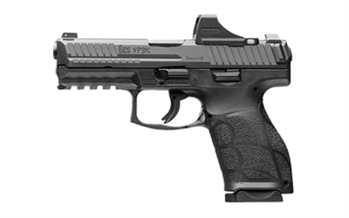 Picture of Heckler & Koch VP9A1 K, Semi-automatic, Striker Fired, Compact, 9MM, 4.09" Barrel, Matte Finish, Black, Black Front and Rear Sights, Optics Ready, Includes Holosun SCS, 2 Magazines, 10 Rounds 81001121